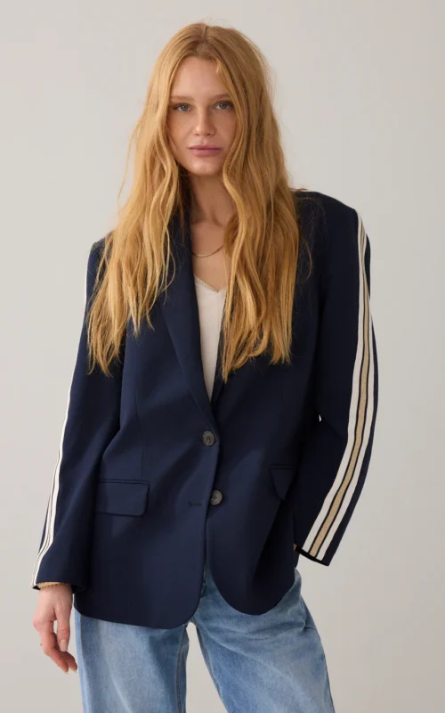 Blazer With Tape | Blue