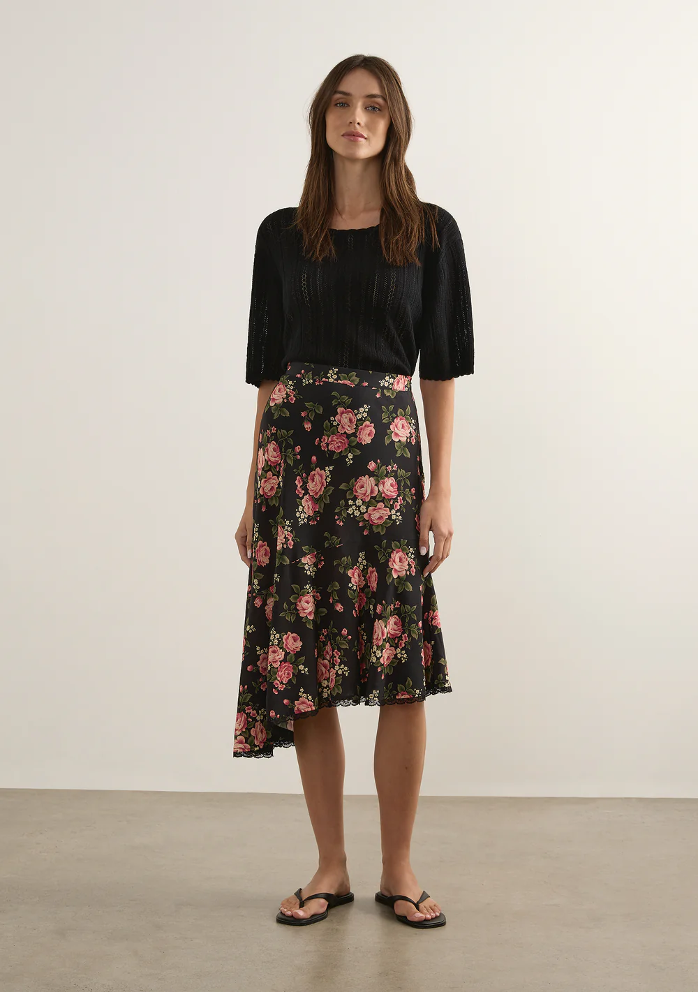 Cleo Midi Skirt | Black