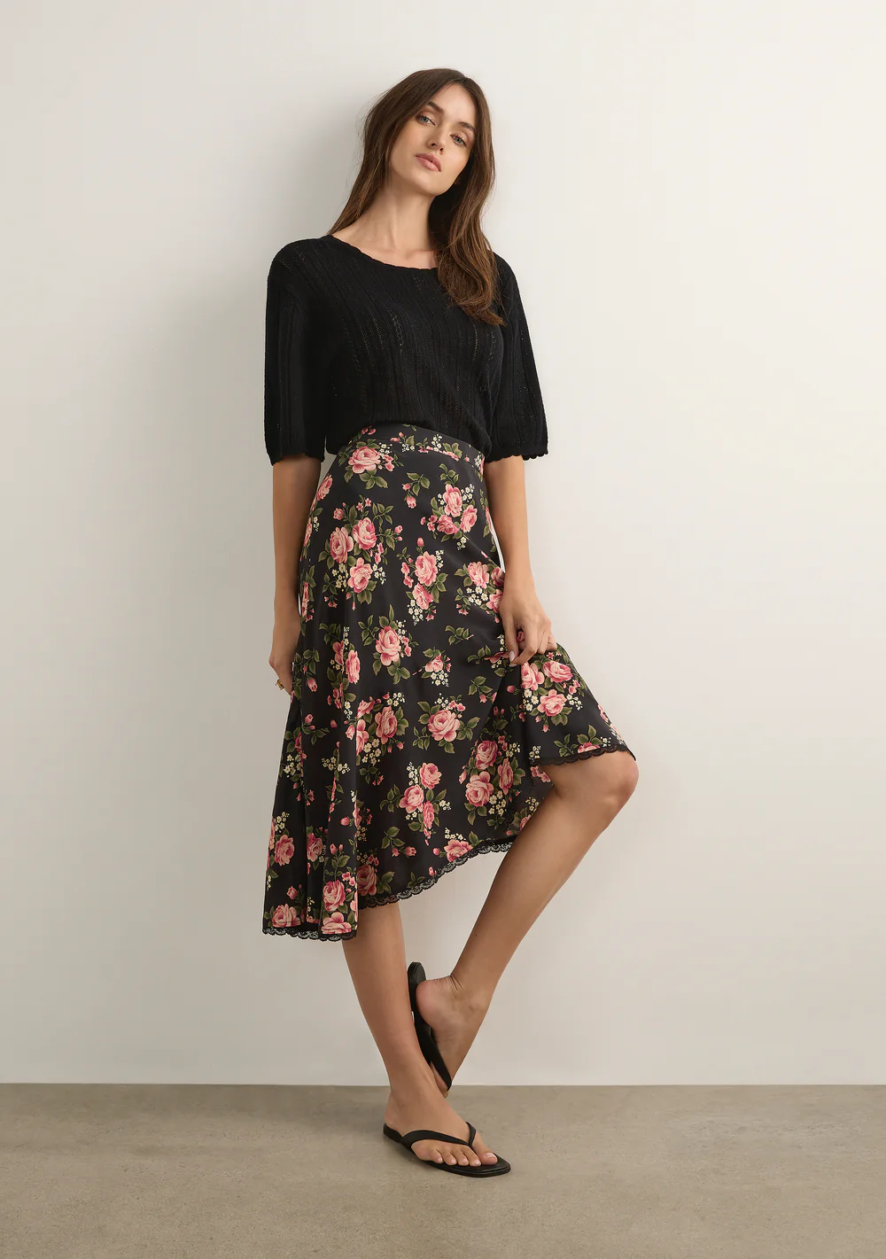 Cleo Midi Skirt | Black - Image 2