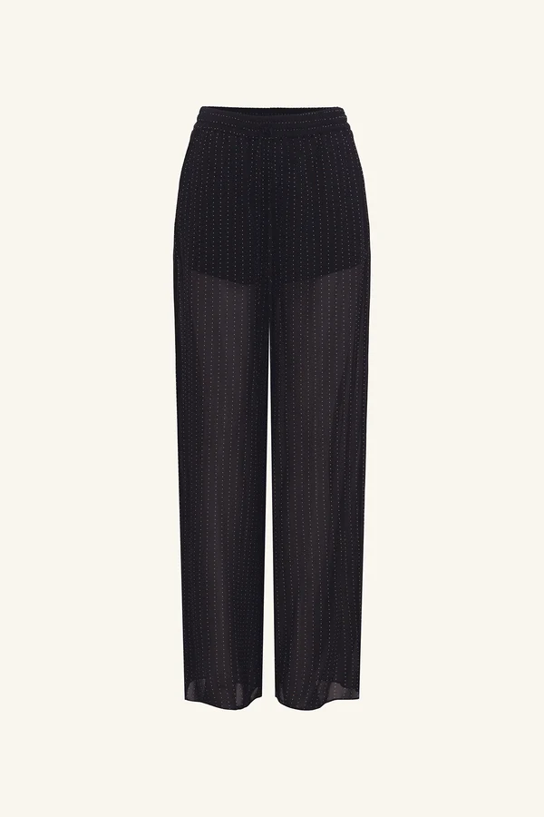 Irving Polka Dot Sheer Pant | Black - Image 8