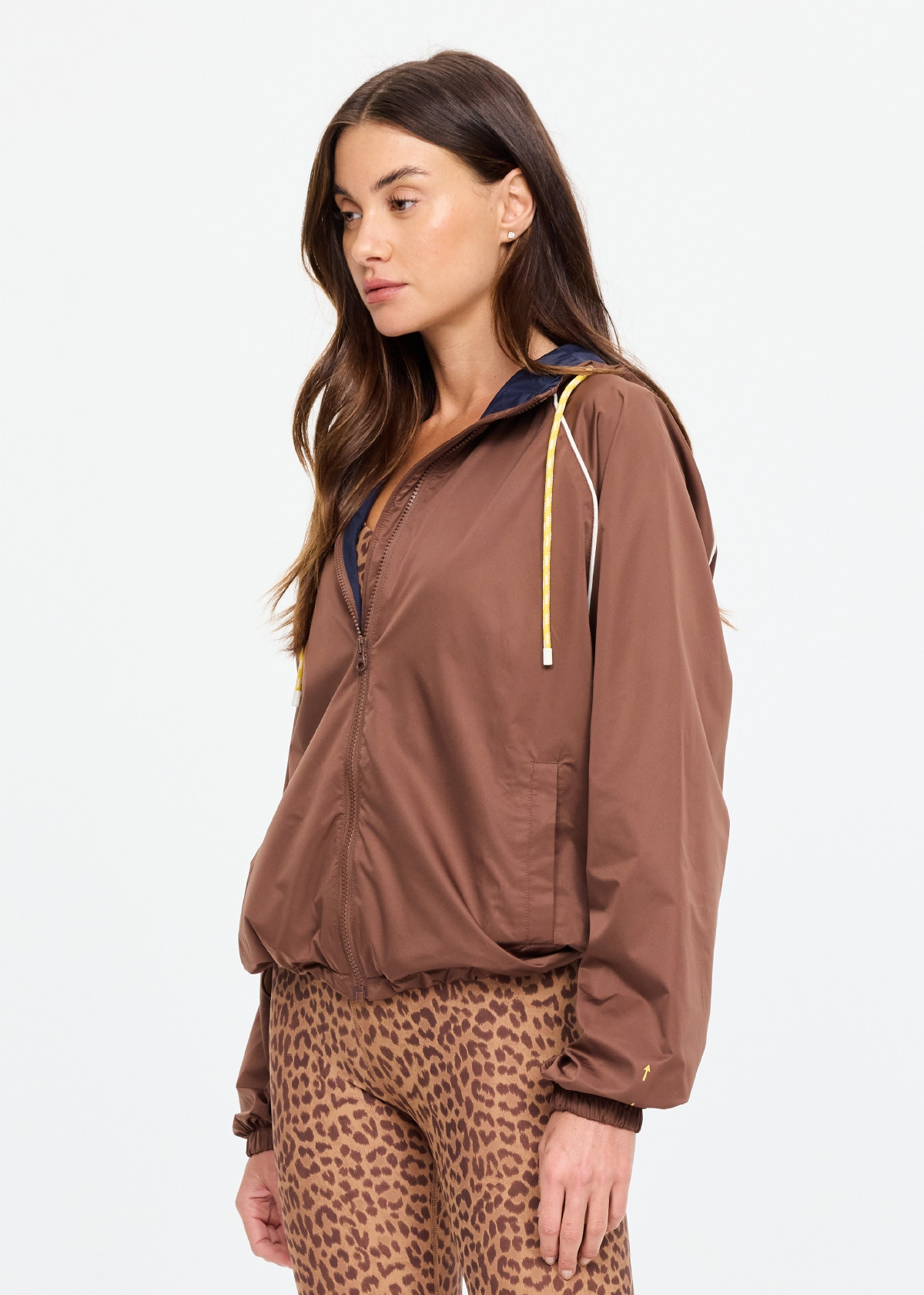 Lila Zip Through Jacket | Chocolate - Image 5