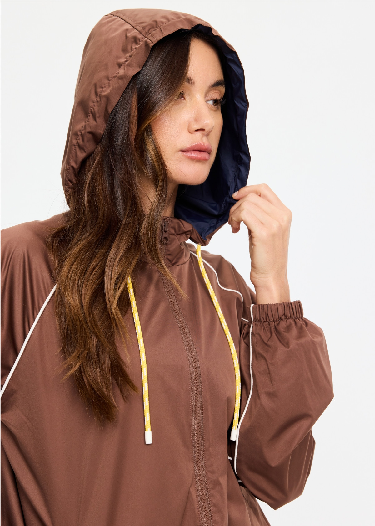 Lila Zip Through Jacket | Chocolate - Image 7