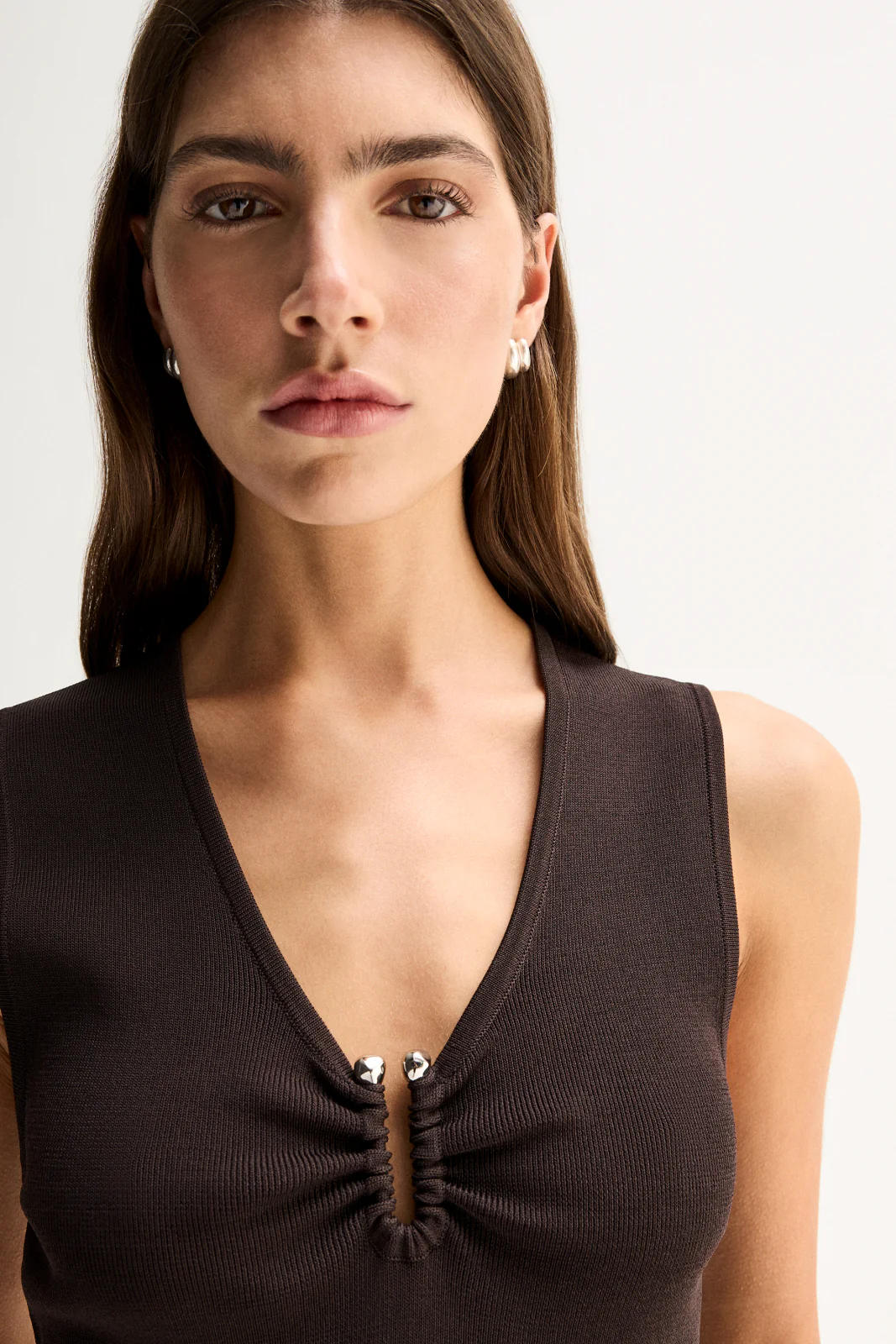 Lindsay Knit Top | Chocolate - Image 2