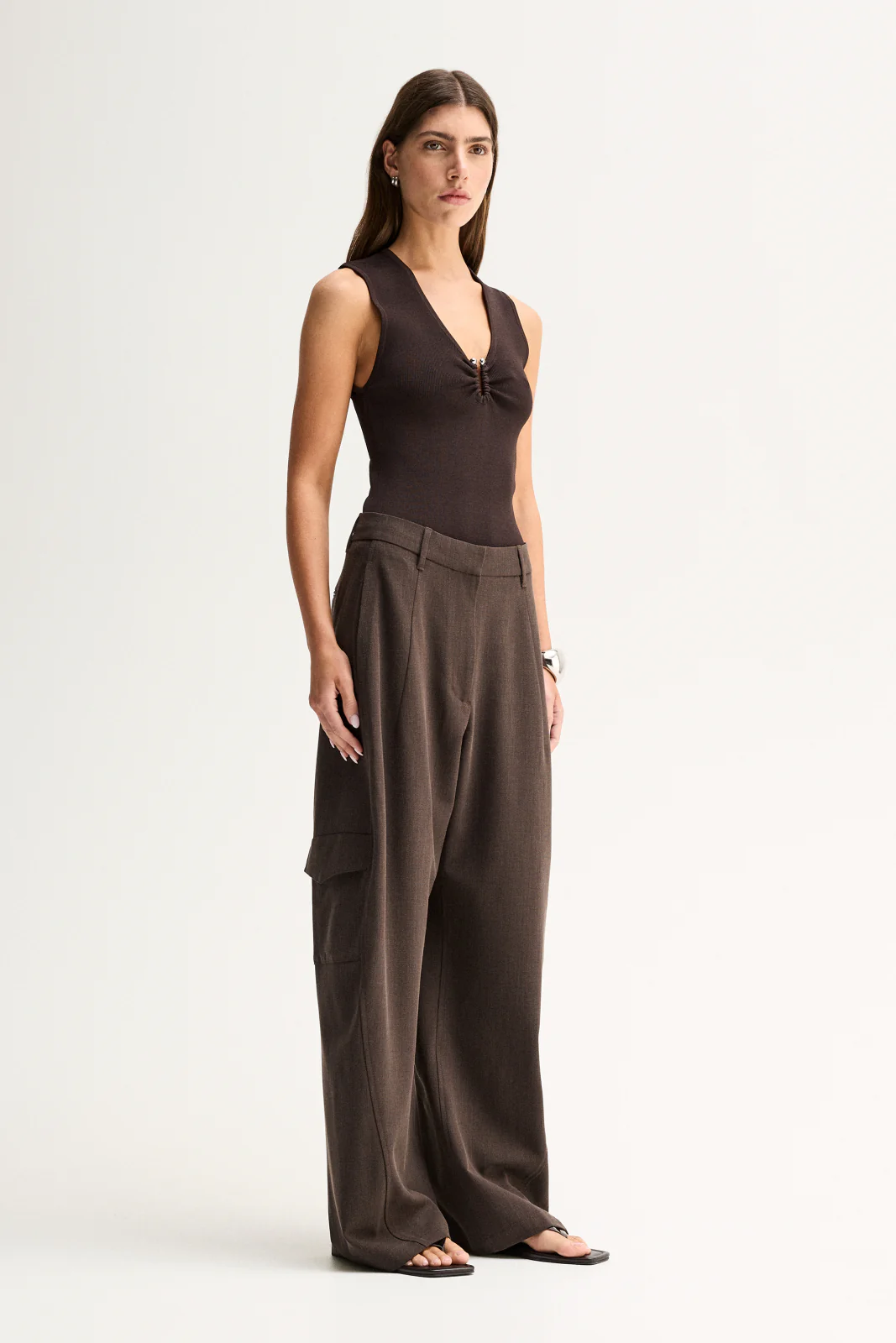 Lindsay Knit Top | Chocolate - Image 3