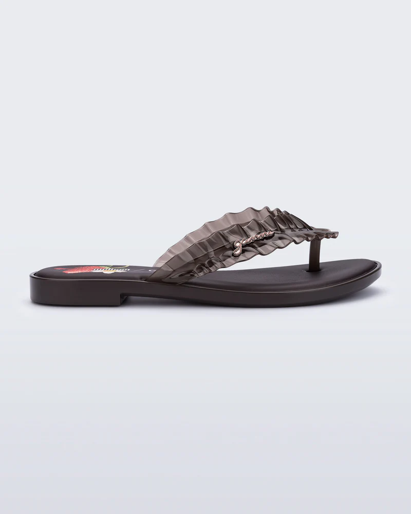 Melissa x Ganni Flip Flop Slim | Brown - Image 2
