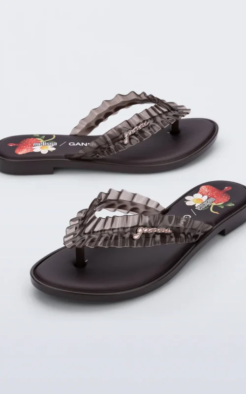 Melissa x Ganni Flip Flop Slim | Brown