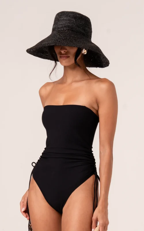 Raffia Bucket Hat | Noir