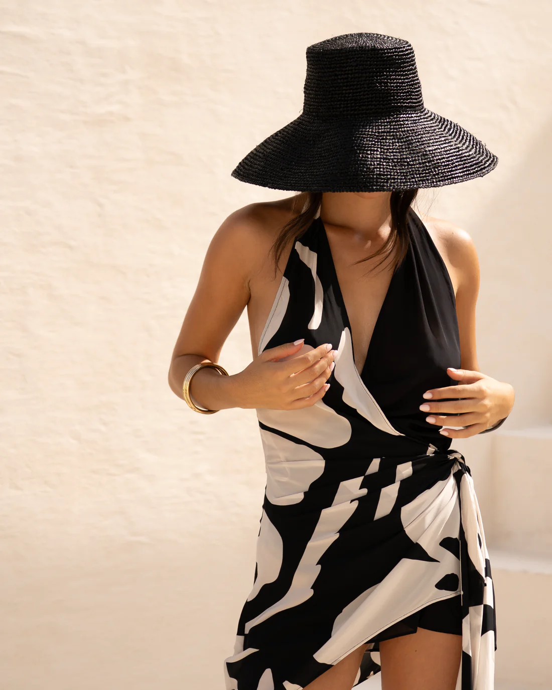 Raffia Bucket Hat | Noir - Image 2