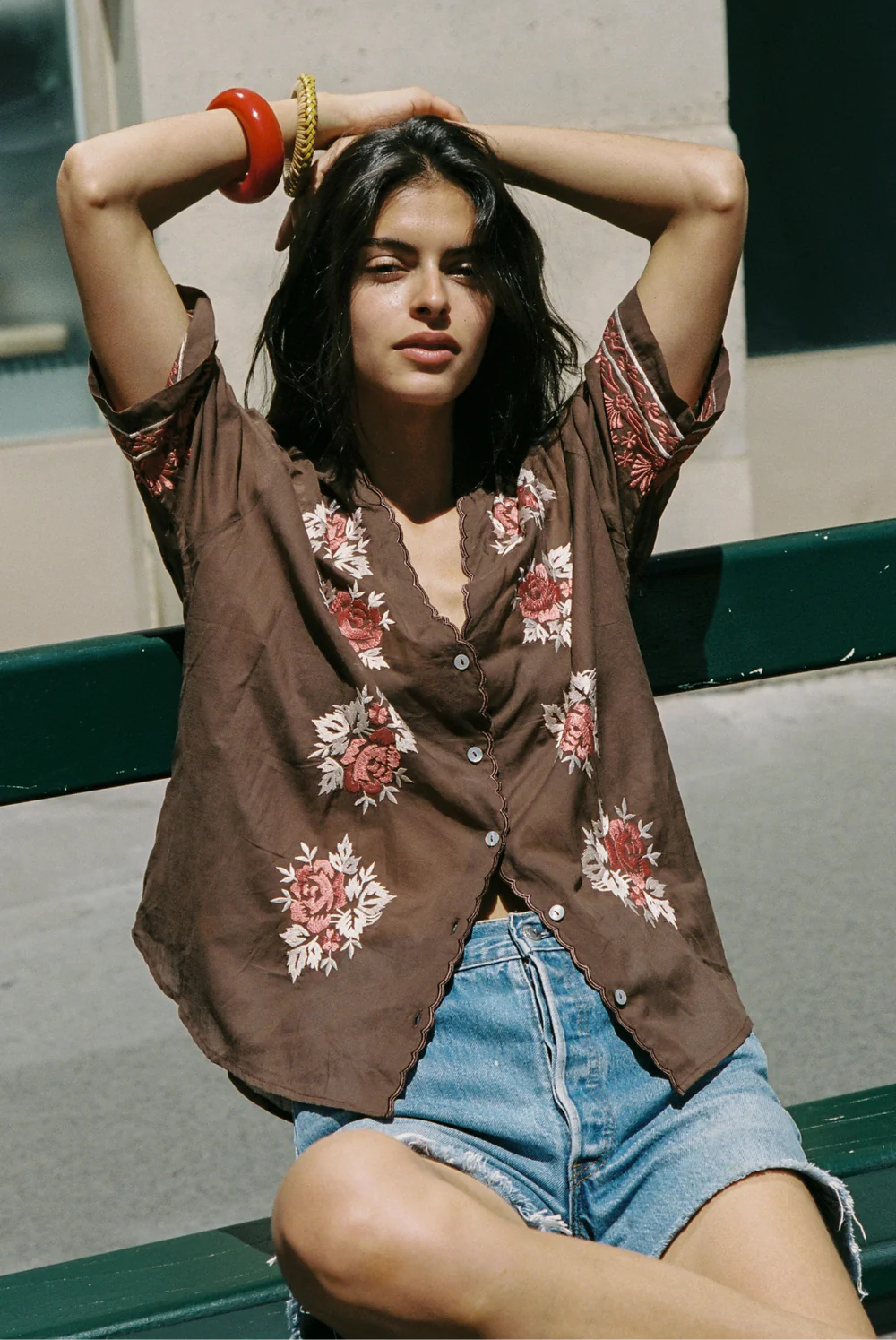 Rosalie Blouse | Brown - Image 2