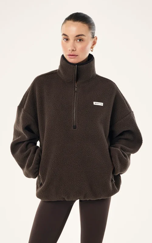 Rotate Quarter Zip | Coffee