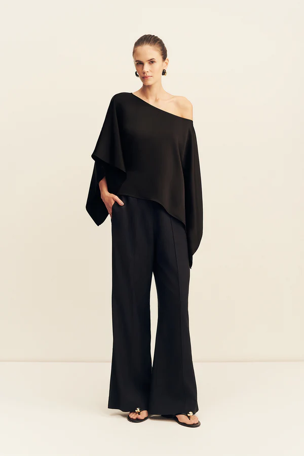 Savanna Draped Top | Black - Image 2