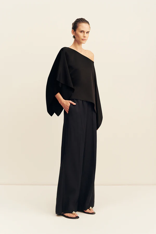 Savanna Draped Top | Black - Image 3