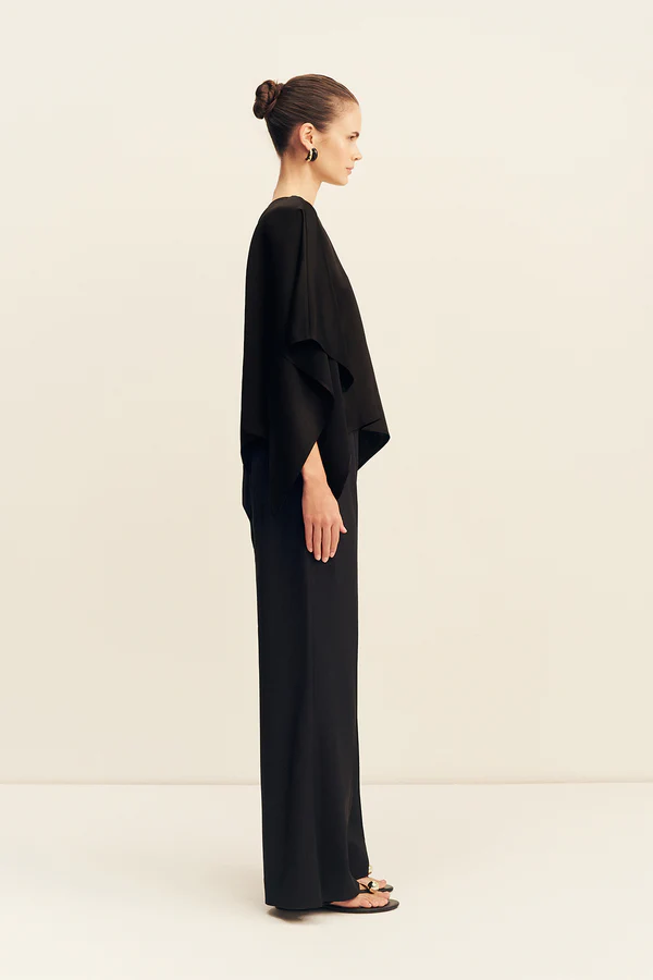 Savanna Draped Top | Black - Image 4