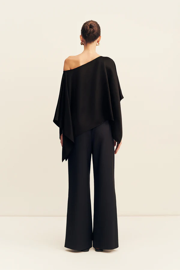 Savanna Draped Top | Black - Image 5