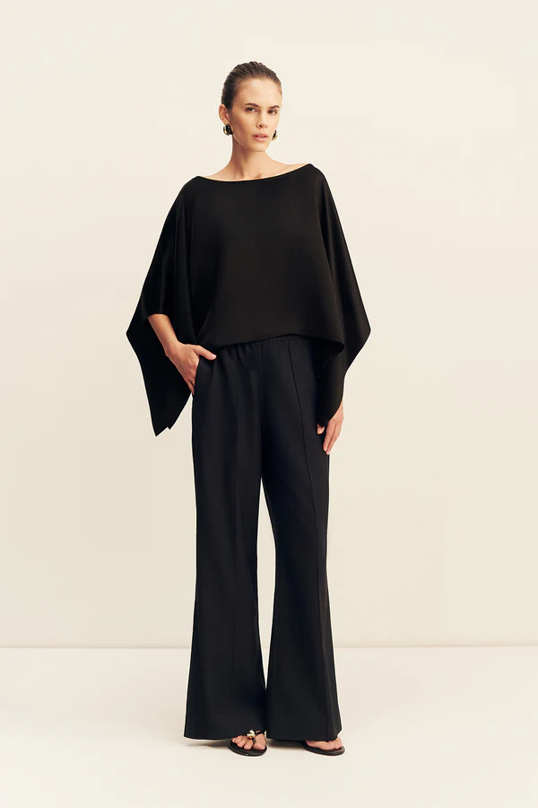 Savanna Draped Top | Black - Image 6