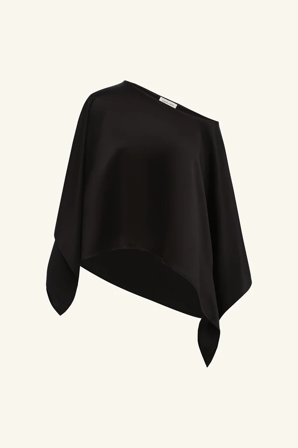 Savanna Draped Top | Black - Image 8