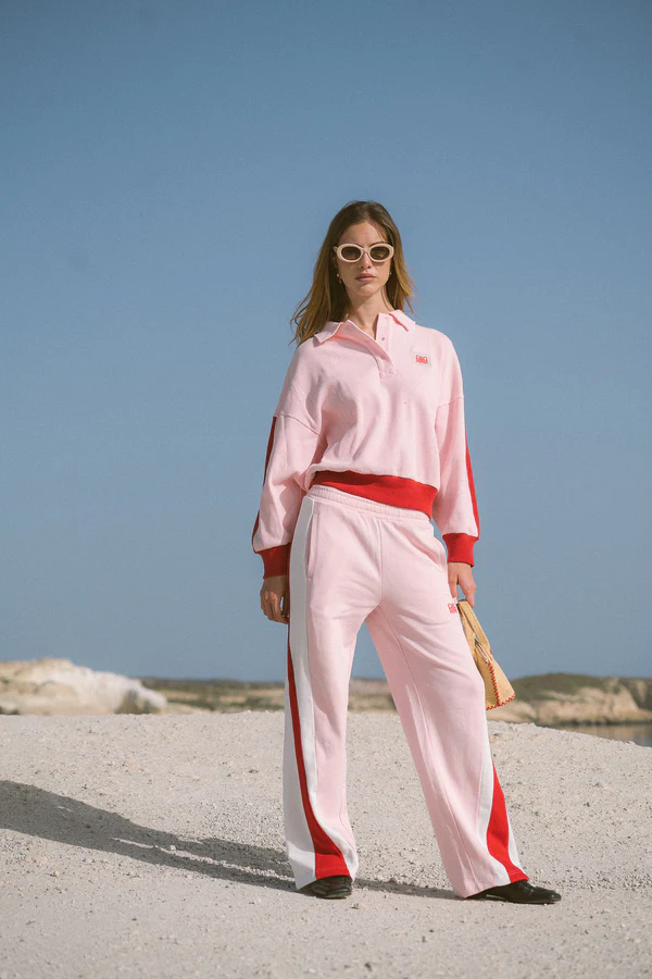 Waffle Splice Sweatshirt | Ballet Pink - Image 2