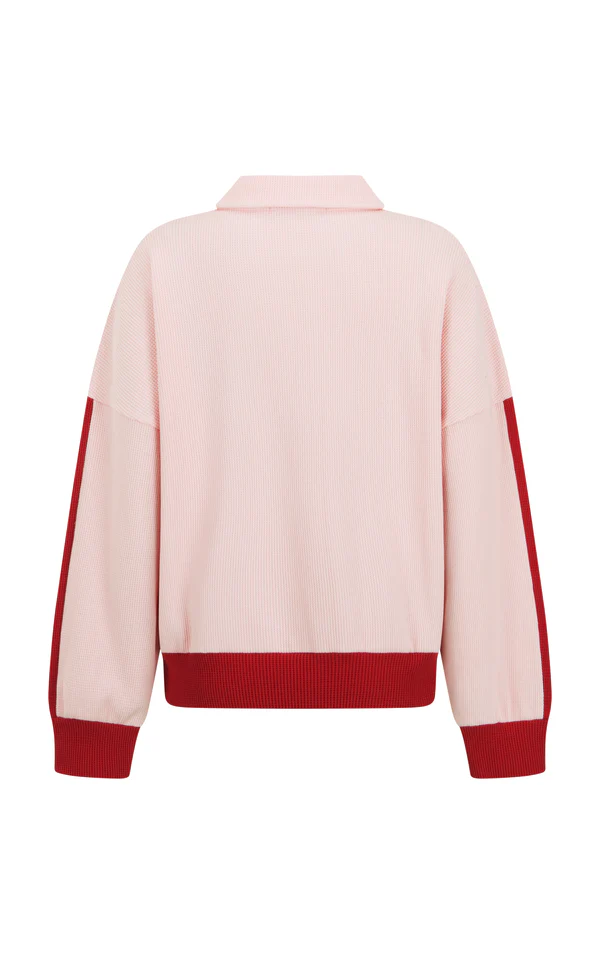 Waffle Splice Sweatshirt | Ballet Pink - Image 9