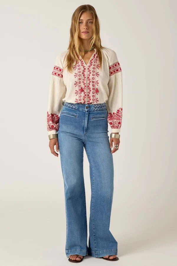 Antonella Blouse | Cranberry - Image 2