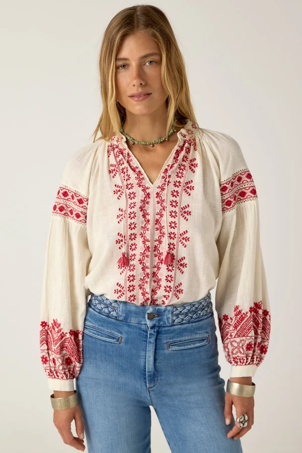 Antonella Blouse | Cranberry