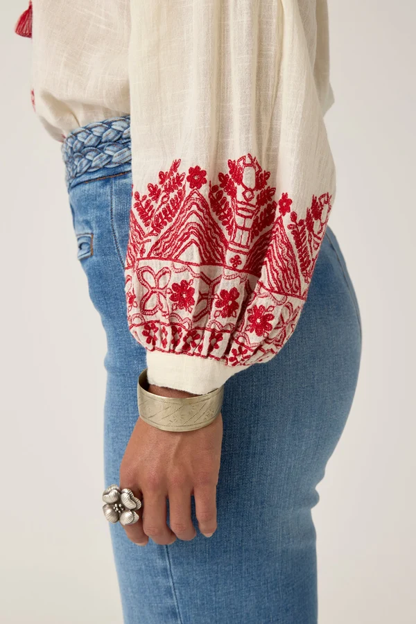 Antonella Blouse | Cranberry - Image 5