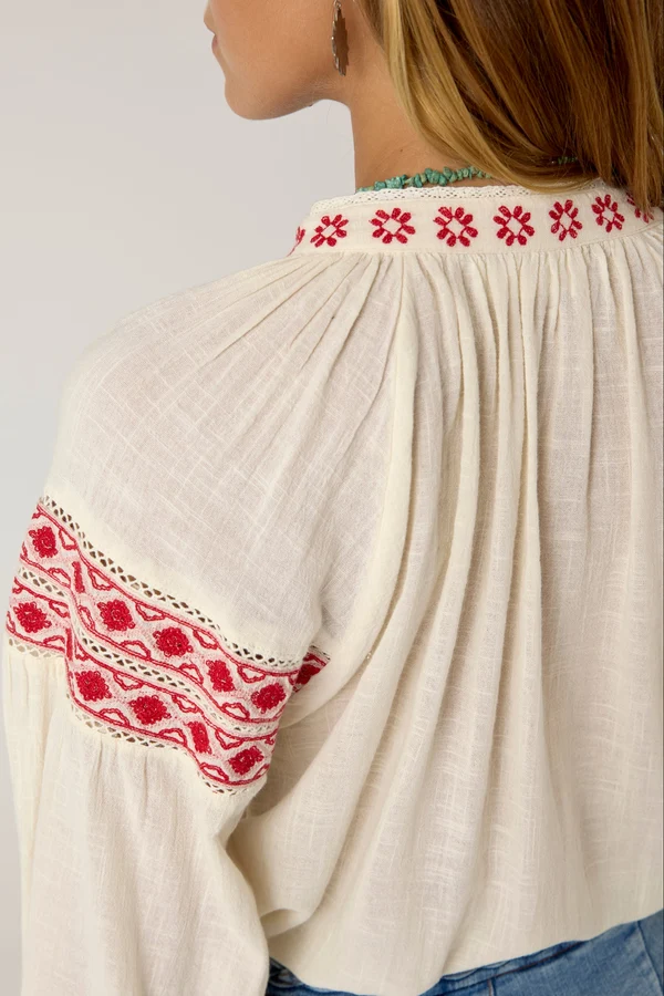 Antonella Blouse | Cranberry - Image 6