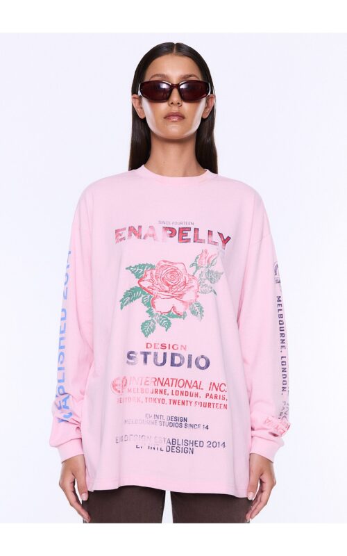 Hailey Long Sleeve Cuffed Tee | Blush Pink