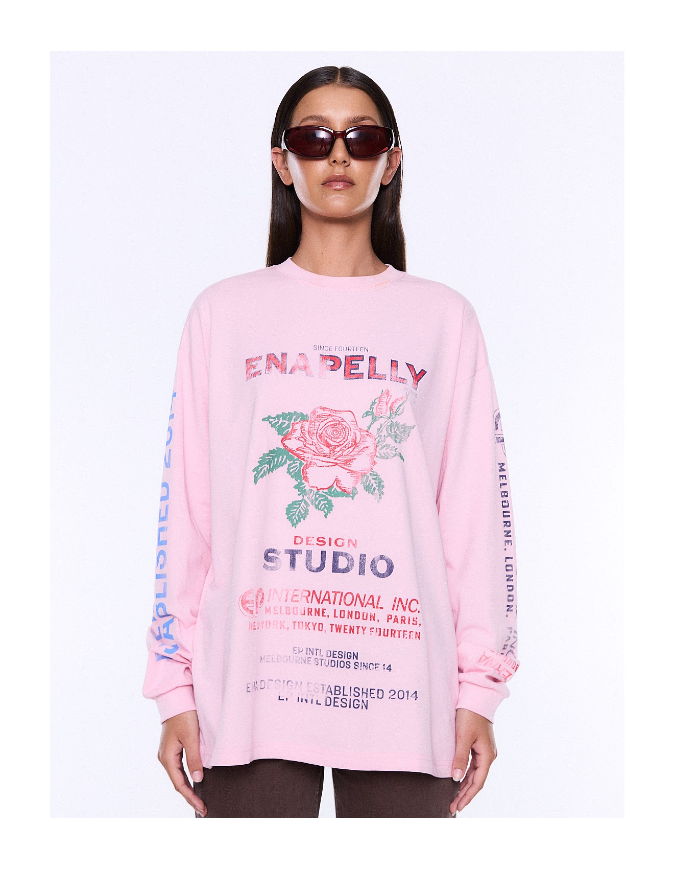 Hailey Long Sleeve Cuffed Tee | Blush Pink