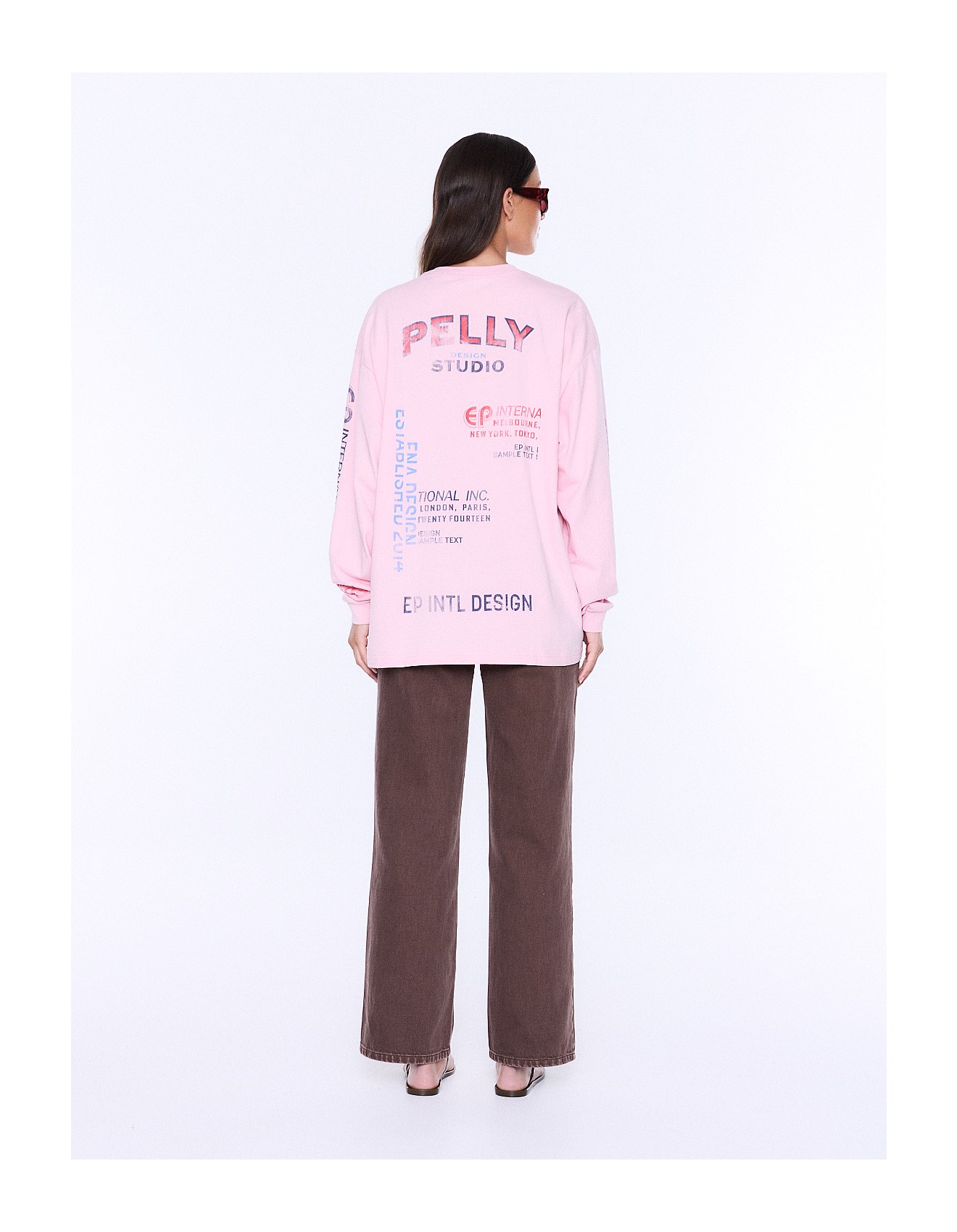 Hailey Long Sleeve Cuffed Tee | Blush Pink - Image 4