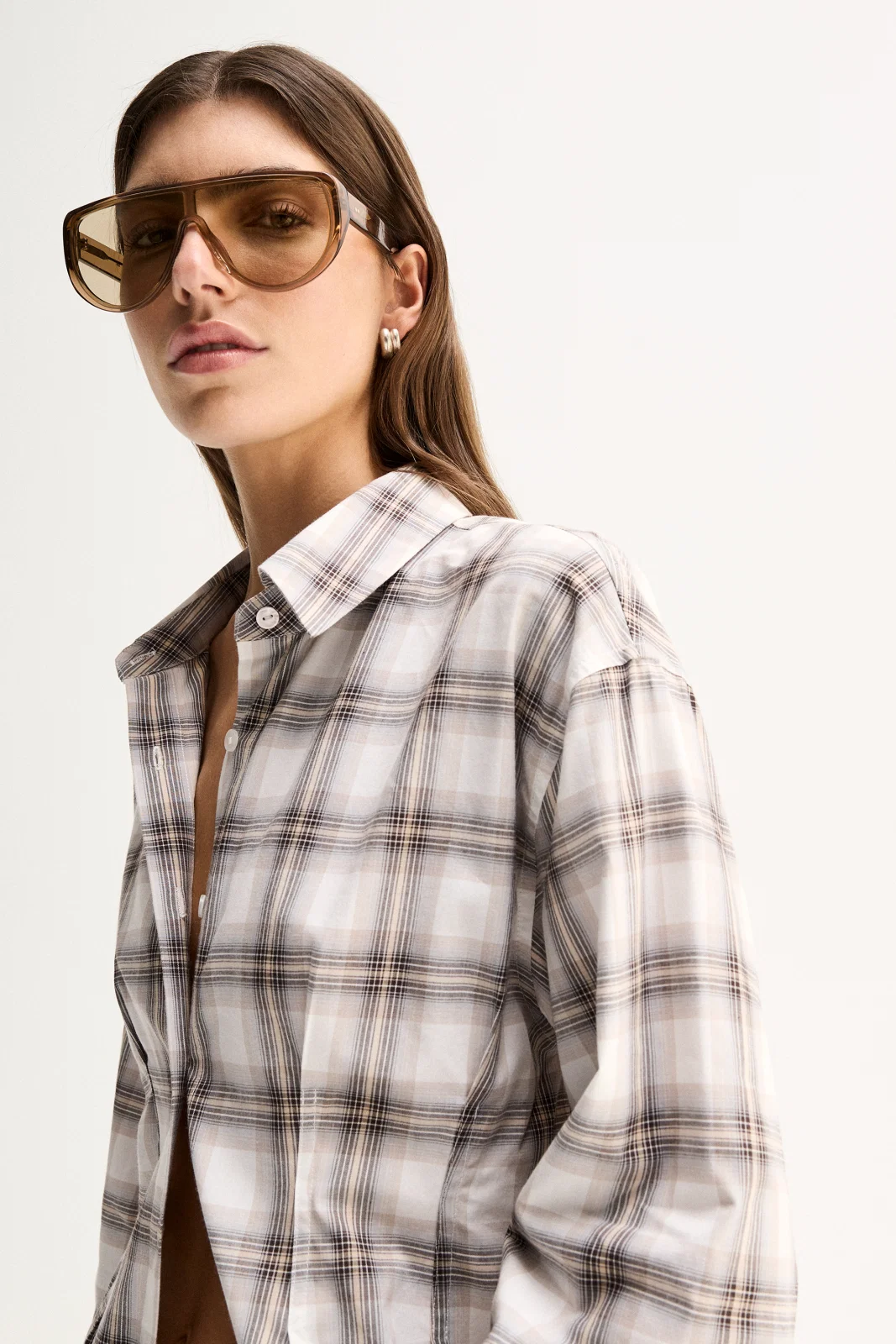 Heather Shirt | White Check - Image 2