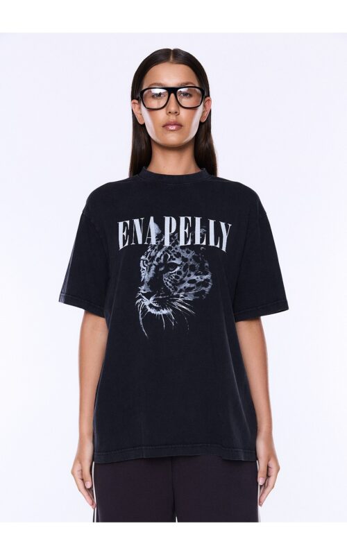 Ivy Relaxed Tee | Vintage Black/EP Cheetah
