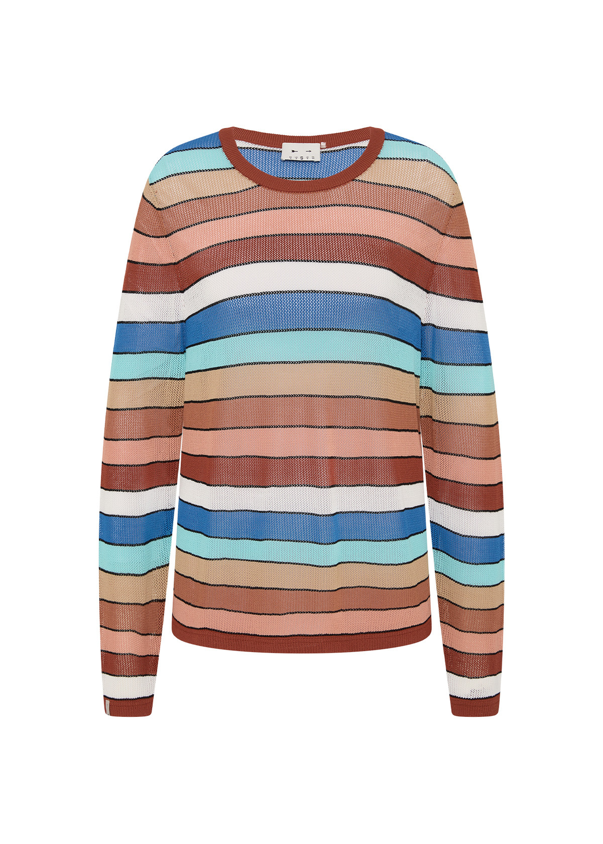Iza Milla Long Sleeve Knit Top | Stripe - Image 9