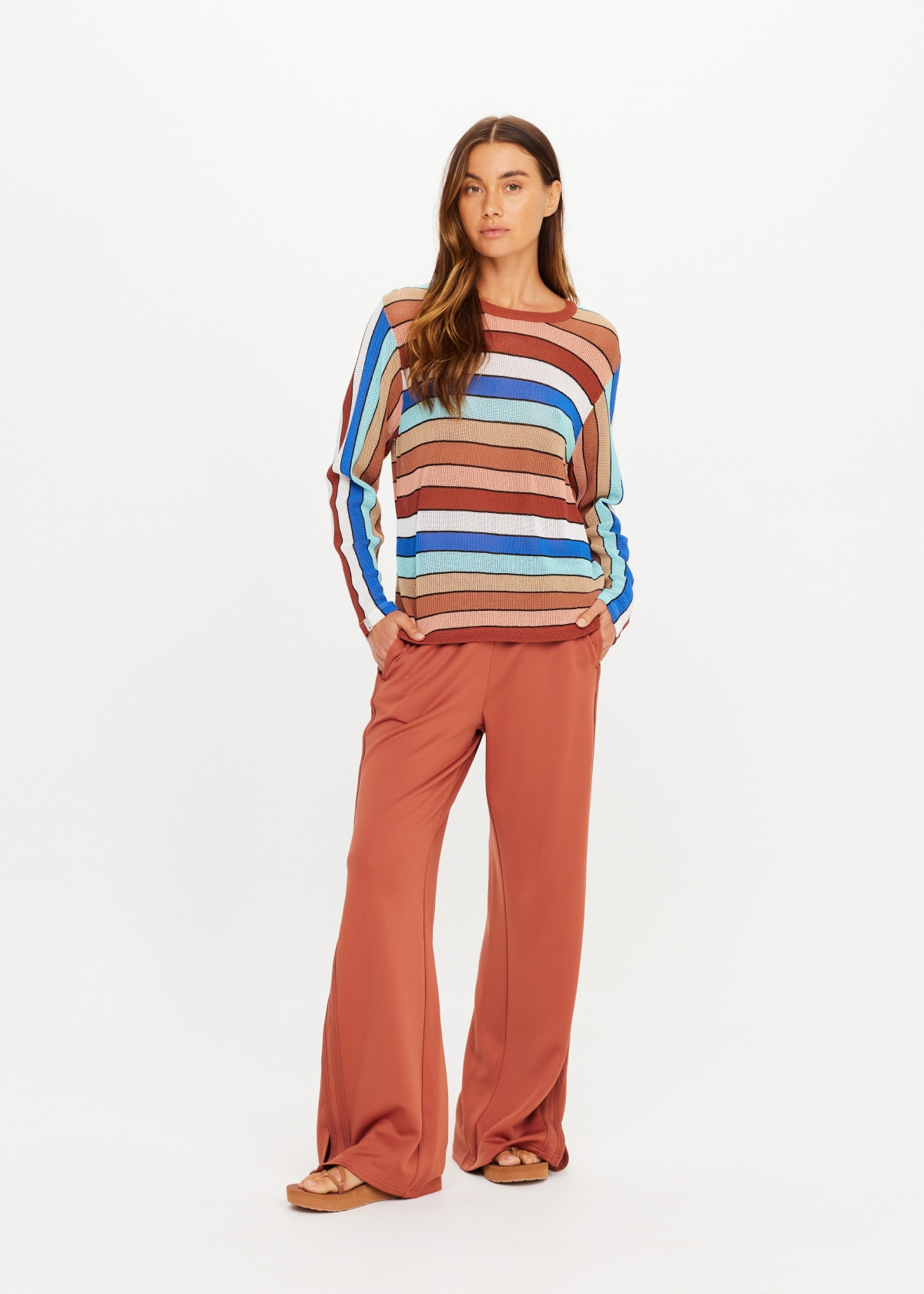 Iza Milla Long Sleeve Knit Top | Stripe - Image 5