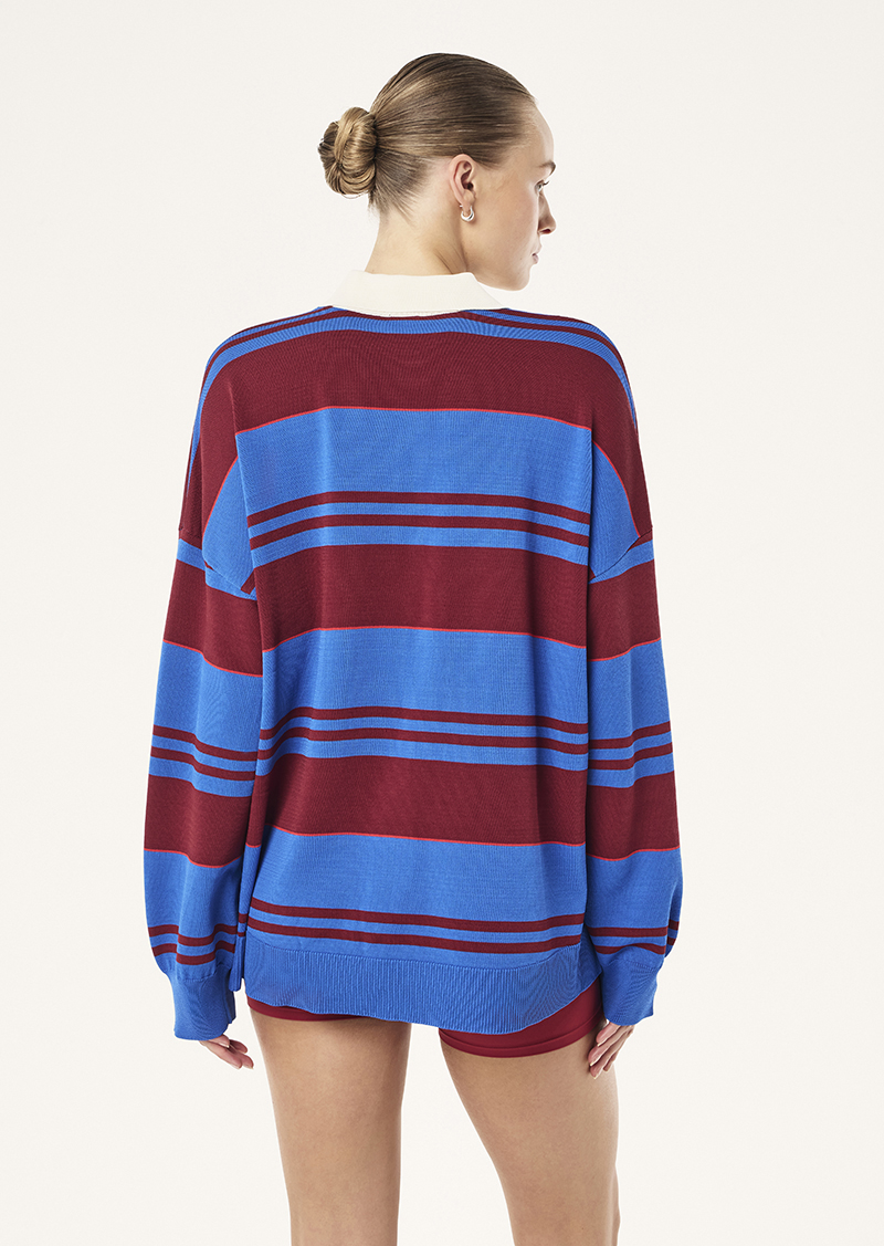 Strata Rugby Knit | Palace Blue Stripe - Image 2