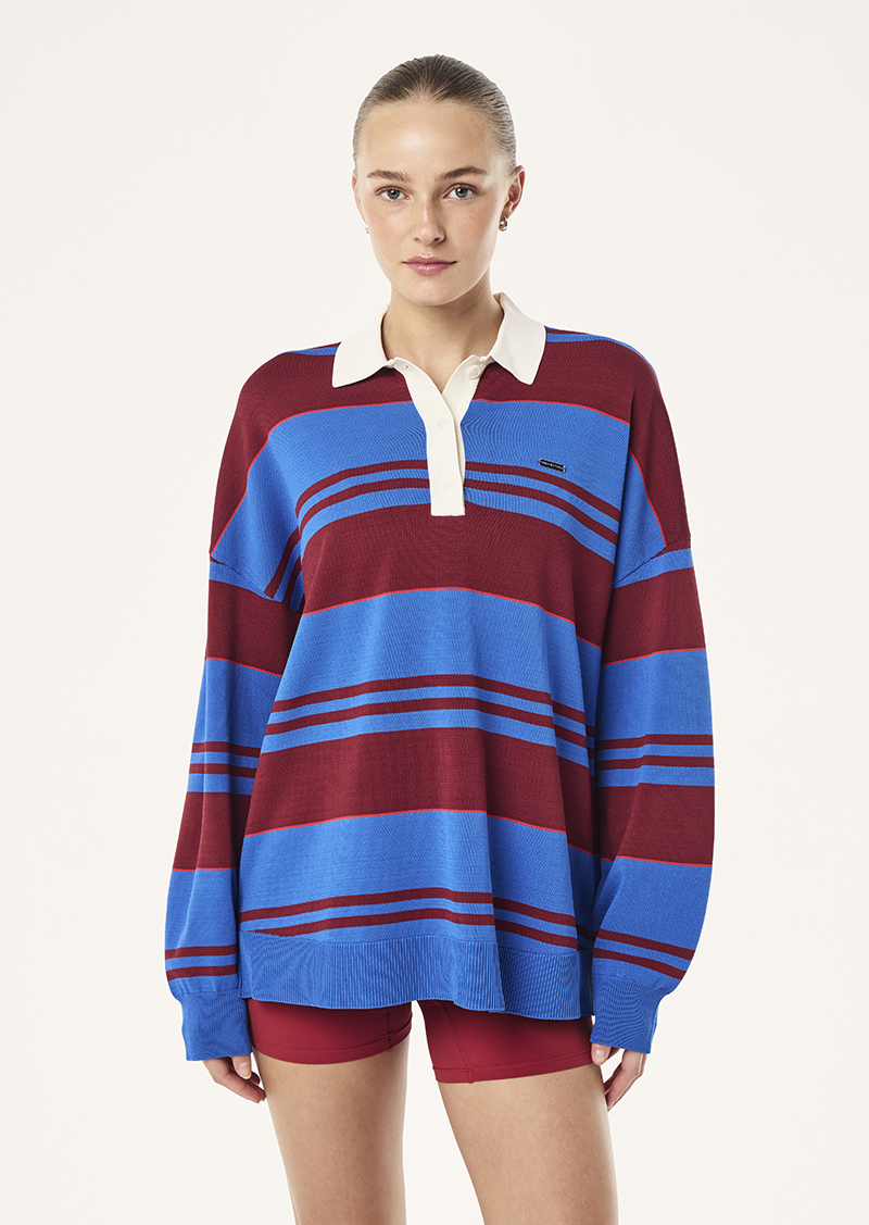 Strata Rugby Knit | Palace Blue Stripe