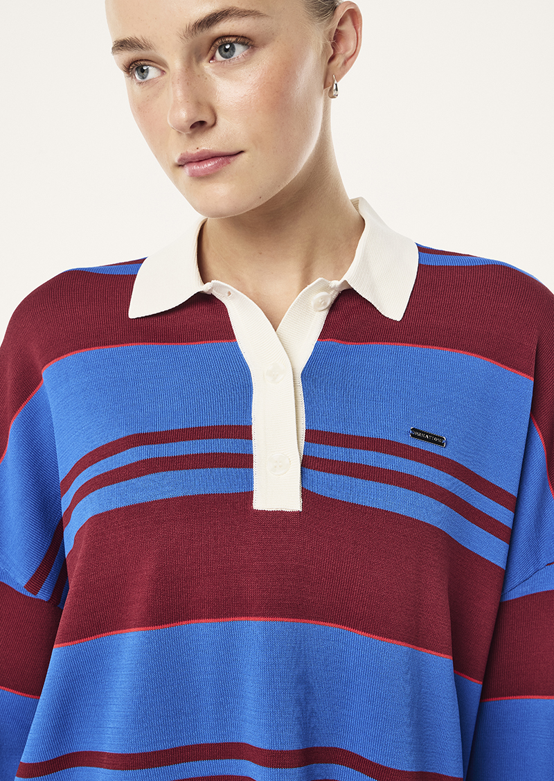 Strata Rugby Knit | Palace Blue Stripe - Image 4