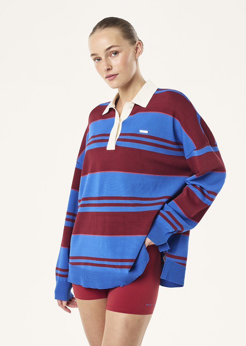 Strata Rugby Knit | Palace Blue Stripe - Image 6