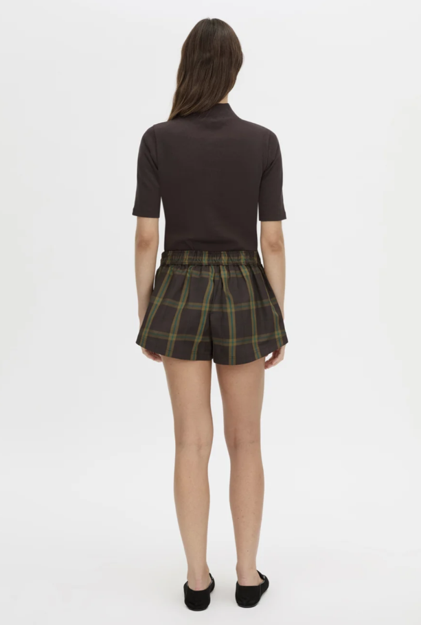 Aubrey Elbow Sleeve Rib Top | Hickory - Image 3