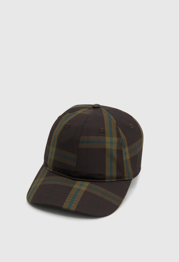 Winton Check Logo Cap | Espresso Check