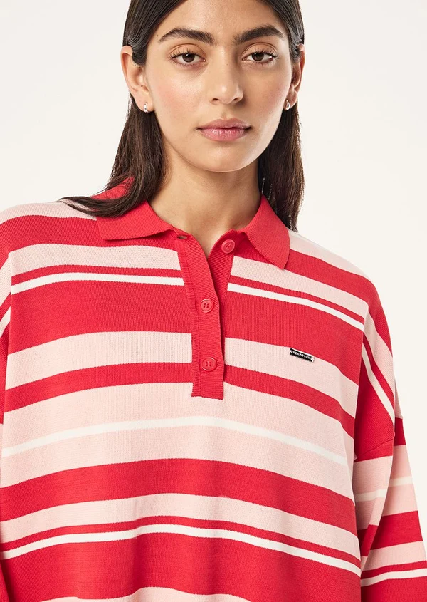 Strata Rugby Knit | Strawberry Stripe - Image 6