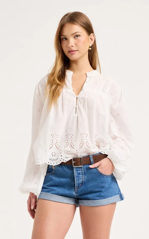 Darling Voile Blouse | White