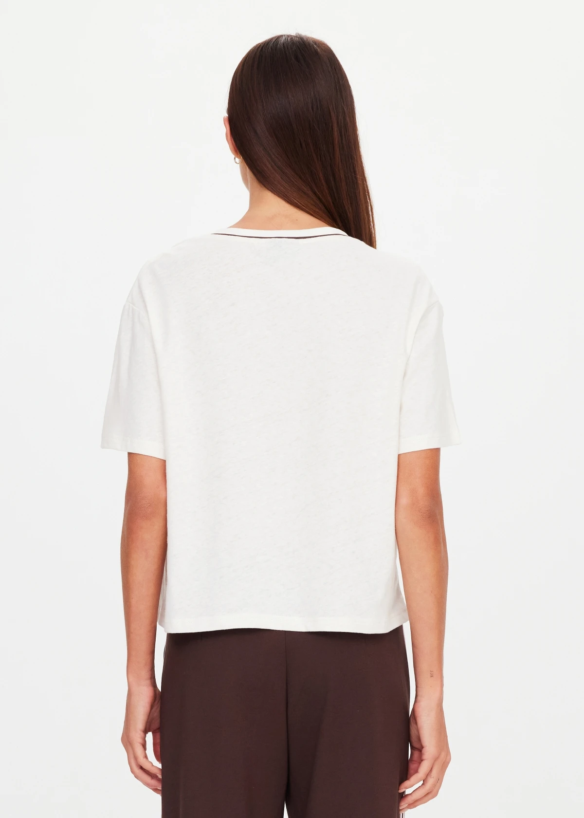 Elina V Neck Tee | Coconut - Image 5