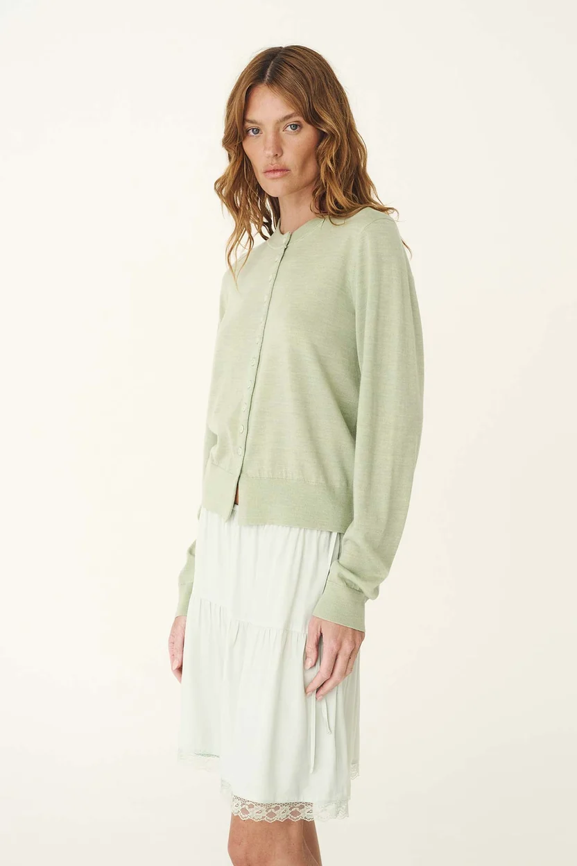 Maeve Merino Spring Cardigan | Sage - Image 3