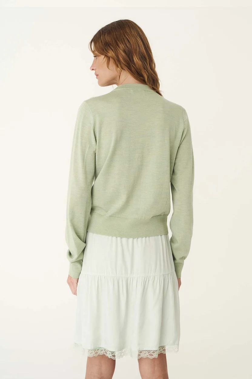Maeve Merino Spring Cardigan | Sage - Image 5