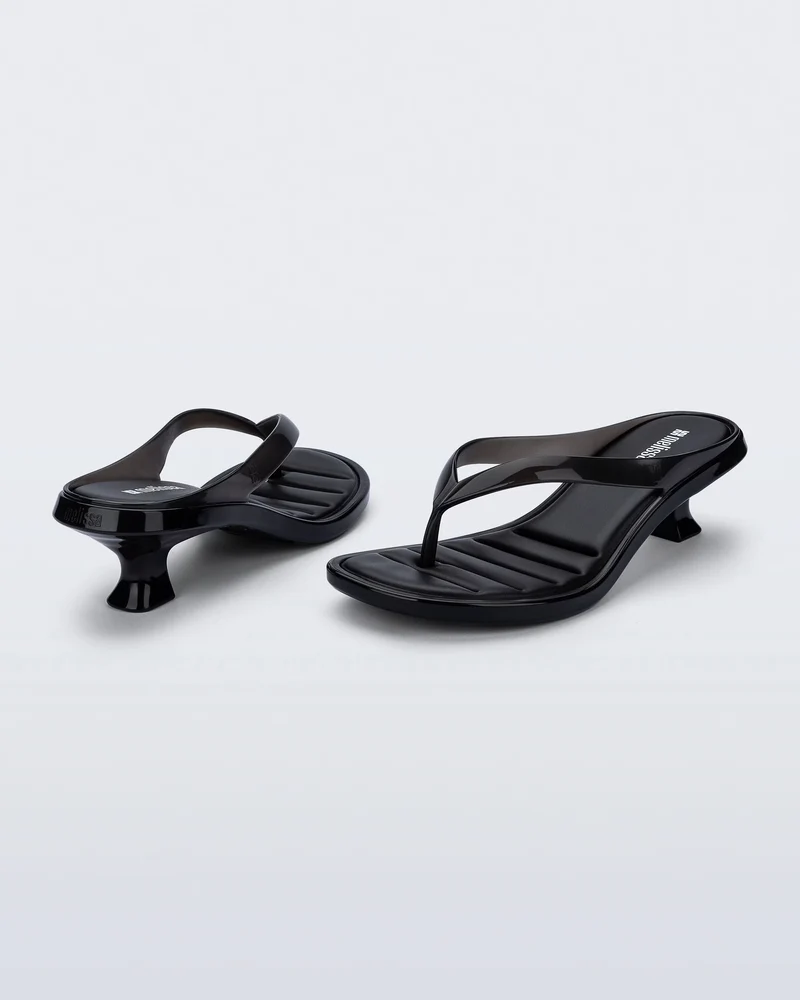 Melissa Thong Kitten Heel | Black