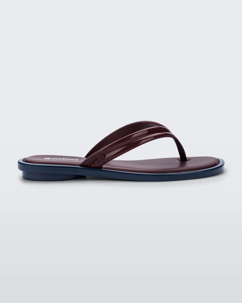 Melissa Wave Flip Flop | Blue/Burgundy - Image 2