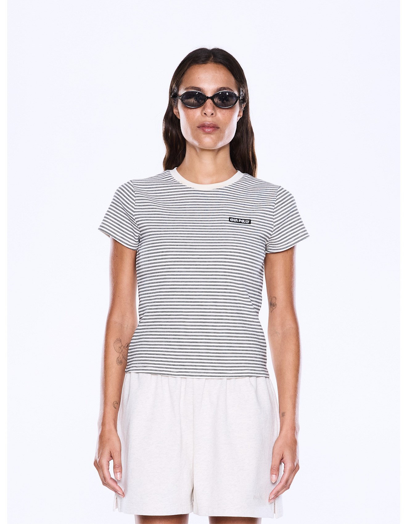 Penny Baby Tee | Black/White Stripe