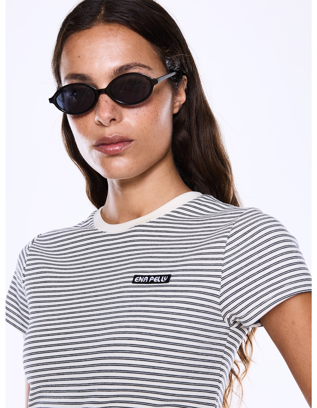 Penny Baby Tee | Black/White Stripe - Image 2