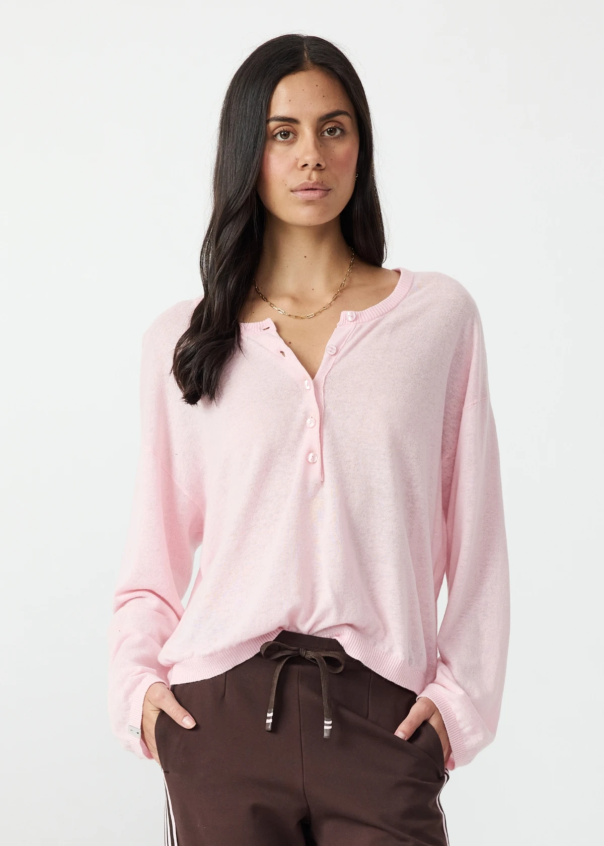 Rylee Knit Button Top | Rosewater - Image 4
