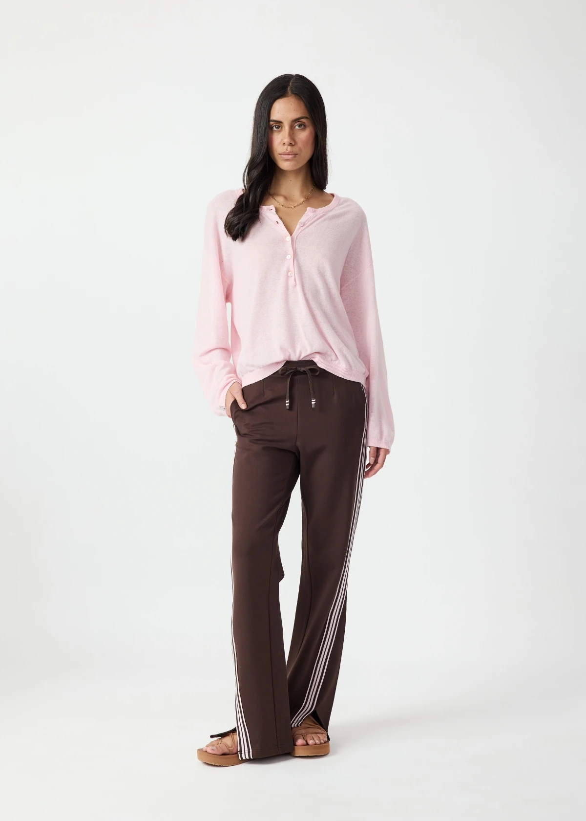 Rylee Knit Button Top | Rosewater - Image 5